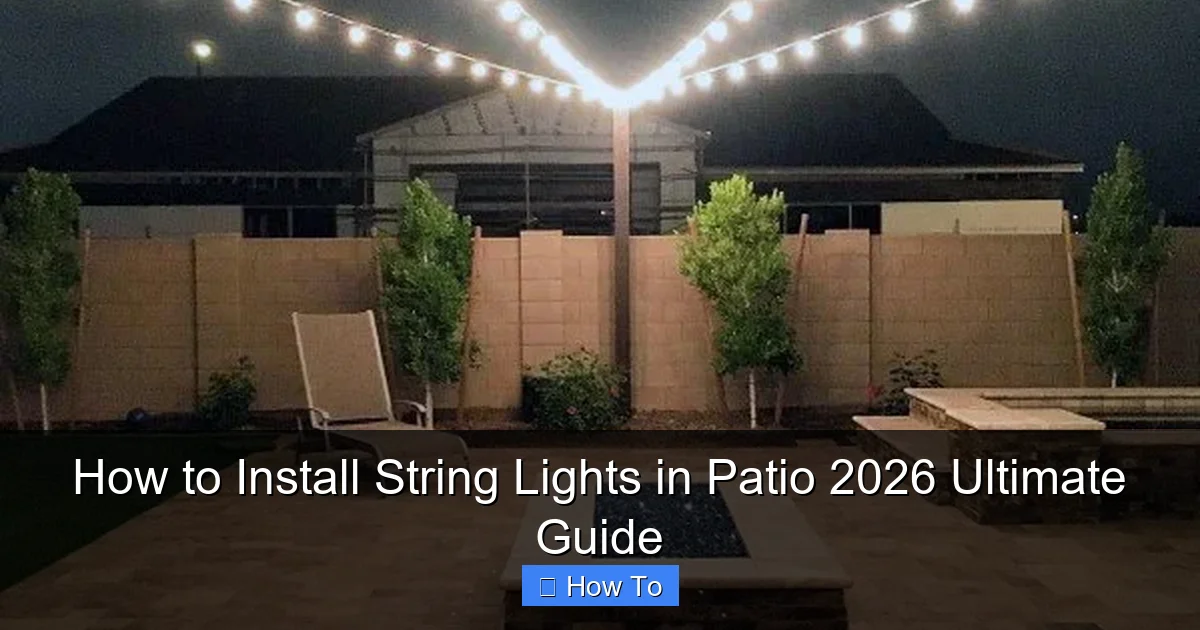 How to Install String Lights in Patio 2026 Ultimate Guide