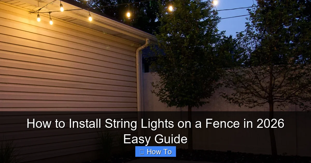 How to Install String Lights on a Fence in 2026 Easy Guide