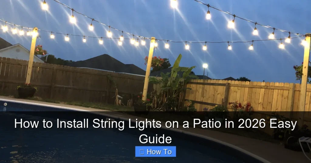 How to Install String Lights on a Patio in 2026 Easy Guide