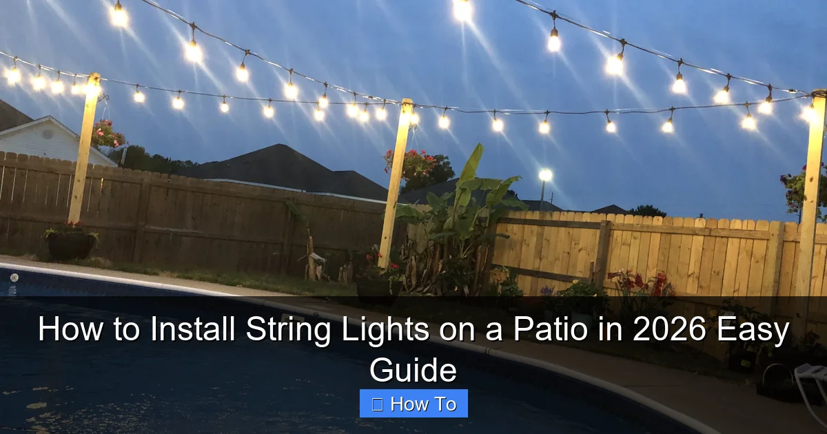 How to Install String Lights on a Patio in 2026 Easy Guide