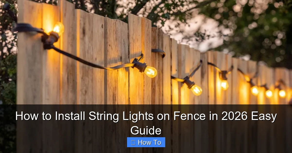 How to Install String Lights on Fence in 2026 Easy Guide