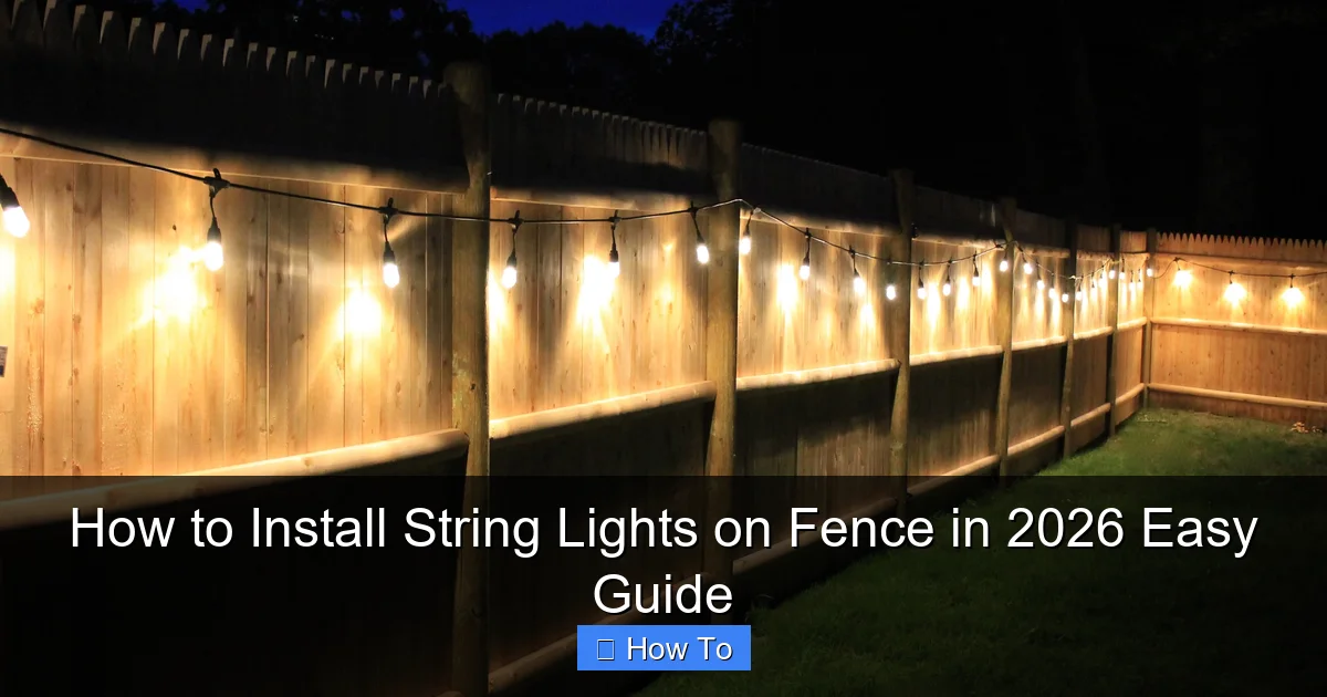 How to Install String Lights on Fence in 2026 Easy Guide