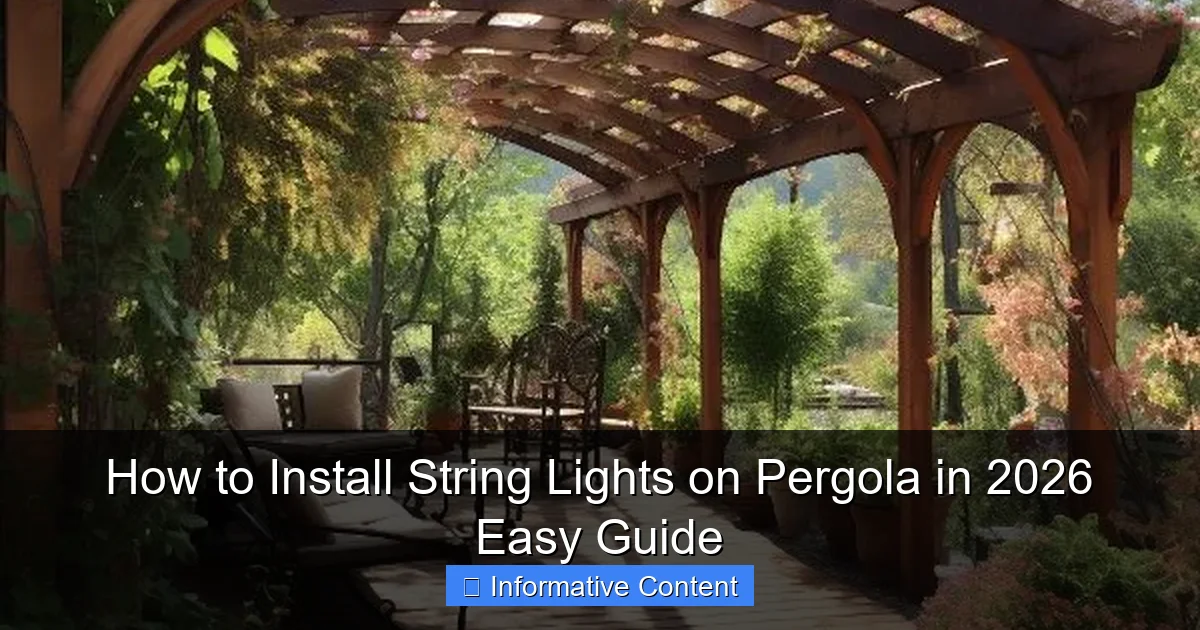 How to Install String Lights on Pergola in 2026 Easy Guide