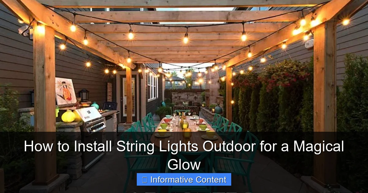 How to Install String Lights Outdoor for a Magical Glow