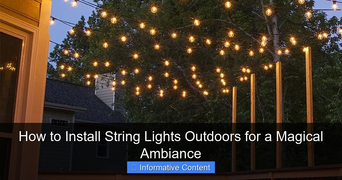 How to Install String Lights Outdoors for a Magical Ambiance
