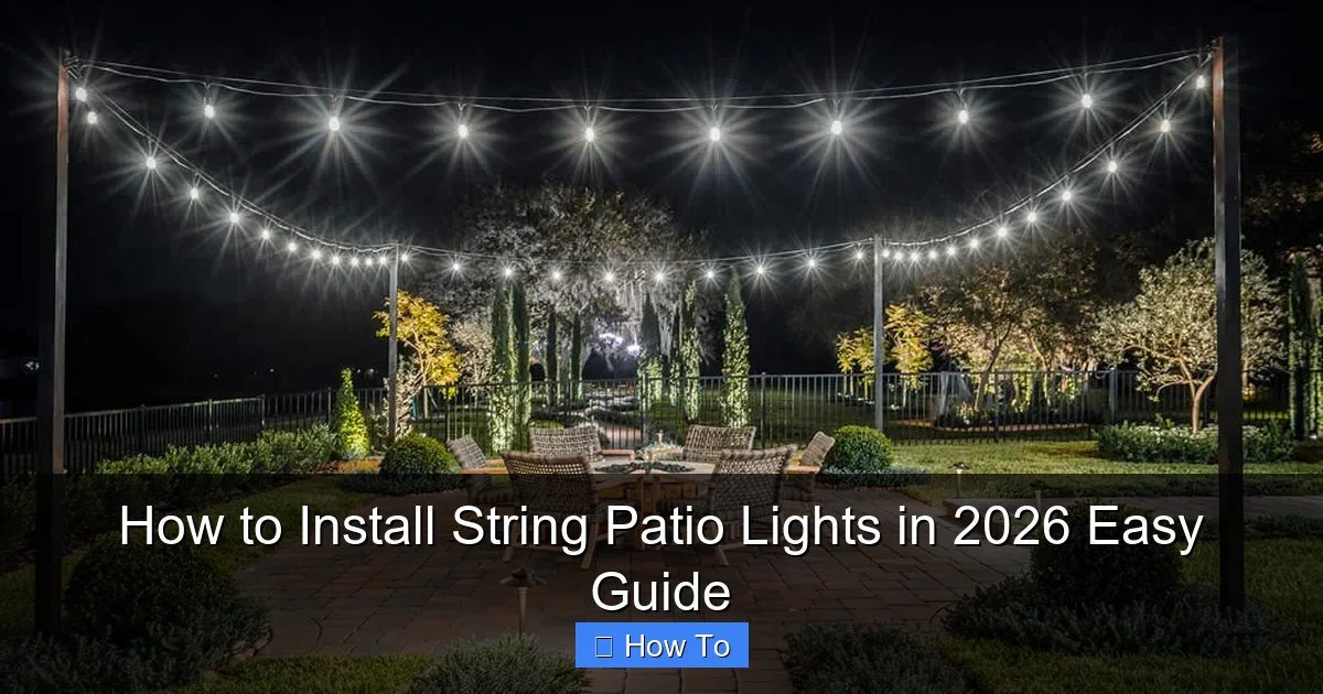 How to Install String Patio Lights in 2026 Easy Guide