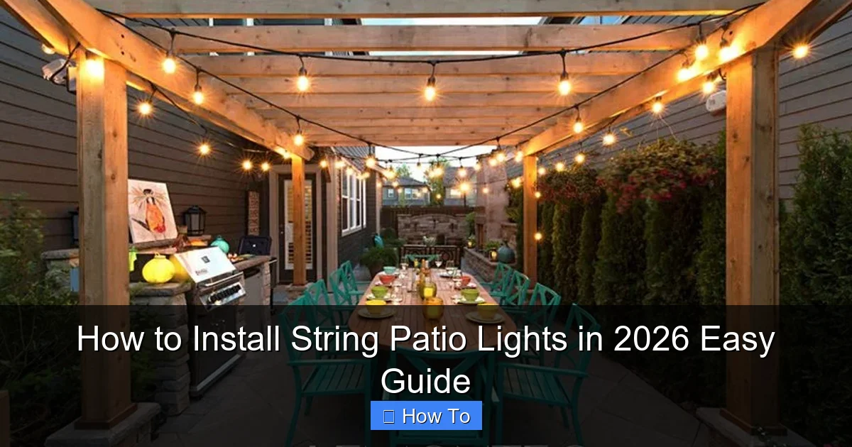 How to Install String Patio Lights in 2026 Easy Guide