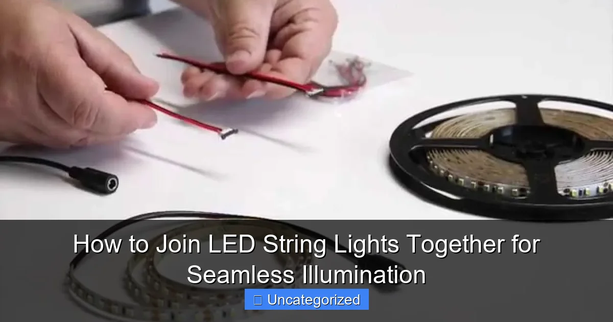 How to Join LED String Lights Together for Seamless Illumination