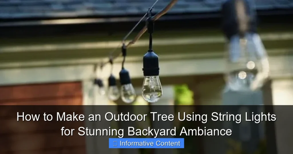 How to Make an Outdoor Tree Using String Lights for Stunning Backyard Ambiance