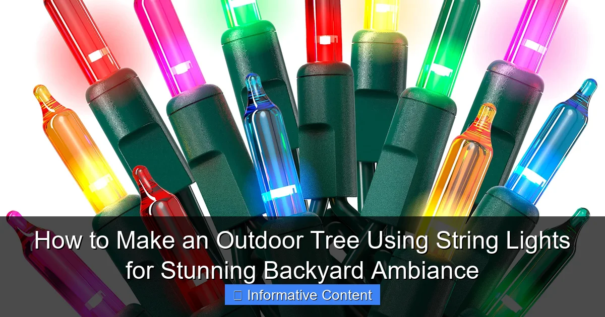 How to Make an Outdoor Tree Using String Lights for Stunning Backyard Ambiance