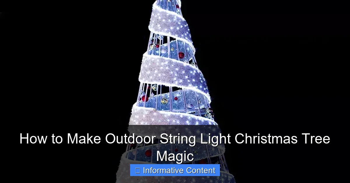 How to Make Outdoor String Light Christmas Tree Magic