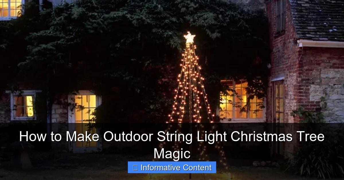 How to Make Outdoor String Light Christmas Tree Magic
