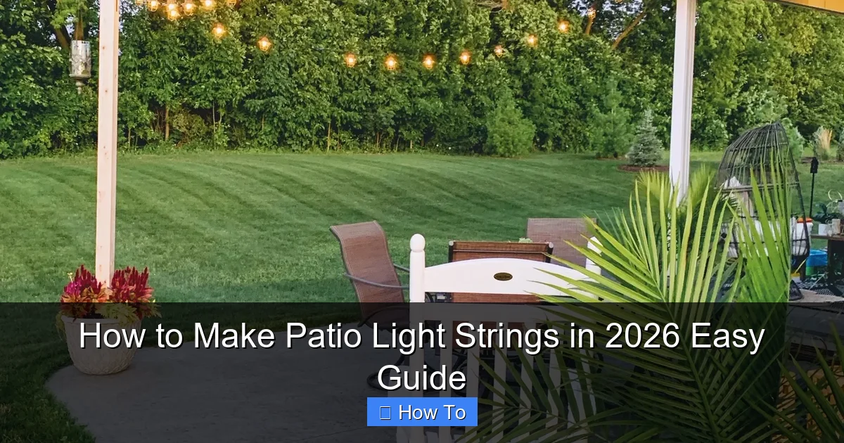 How to Make Patio Light Strings in 2026 Easy Guide