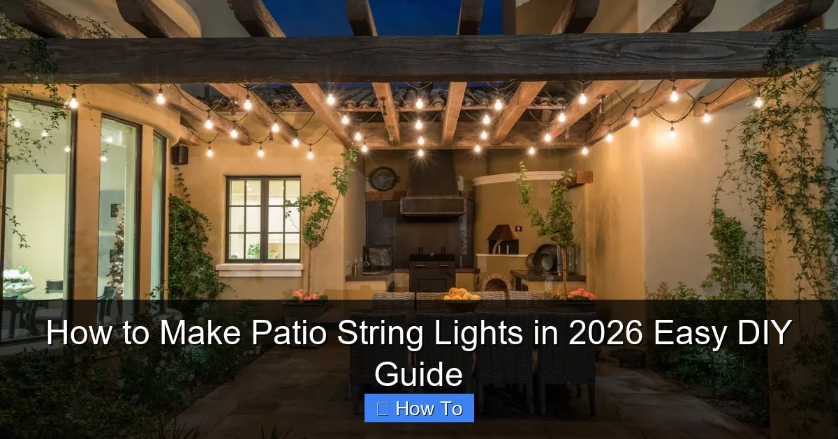 How to Make Patio String Lights in 2026 Easy DIY Guide