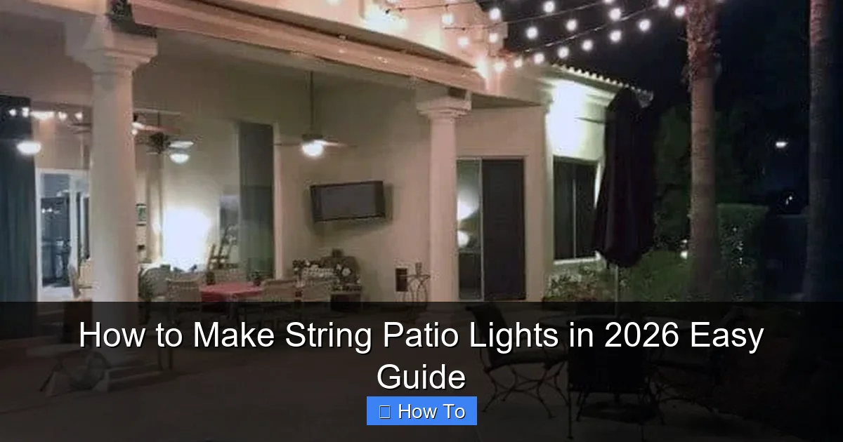 How to Make String Patio Lights in 2026 Easy Guide