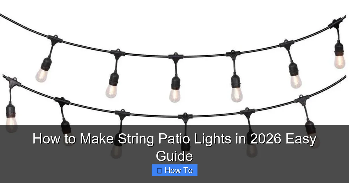 How to Make String Patio Lights in 2026 Easy Guide