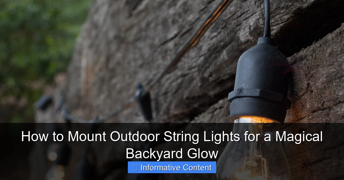 How to Mount Outdoor String Lights for a Magical Backyard Glow