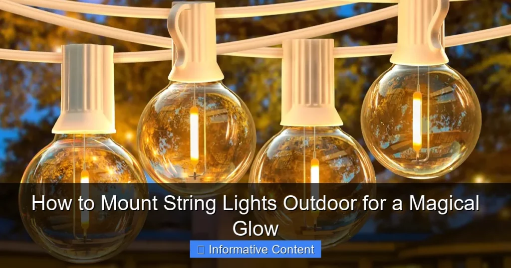 How to Mount String Lights Outdoor for a Magical Glow