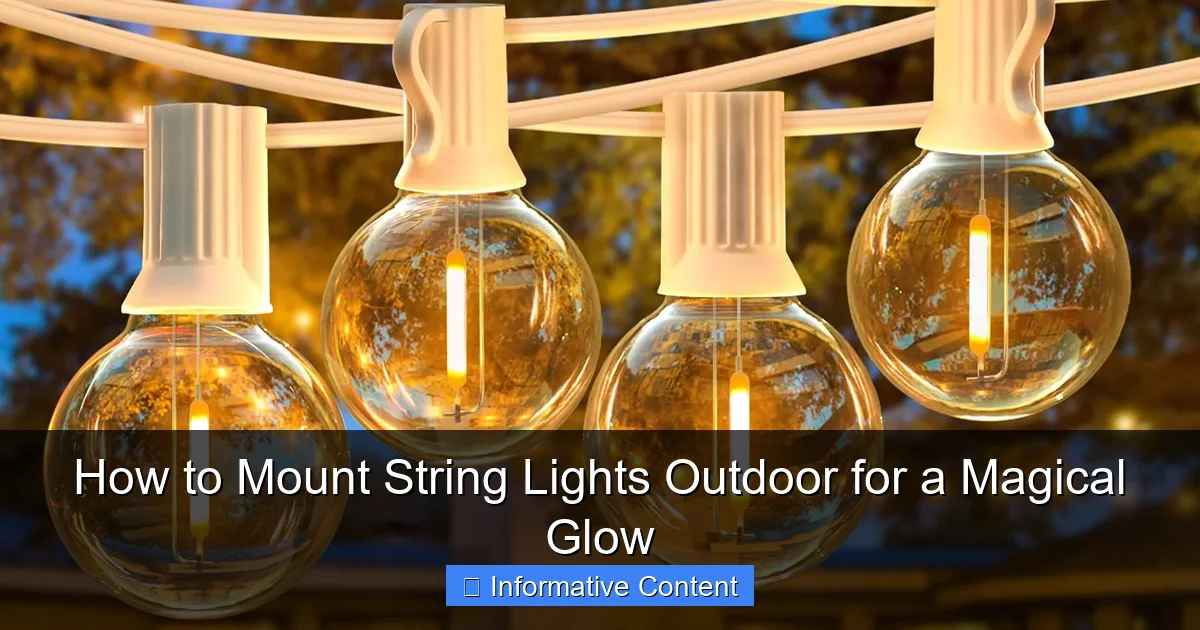 How to Mount String Lights Outdoor for a Magical Glow