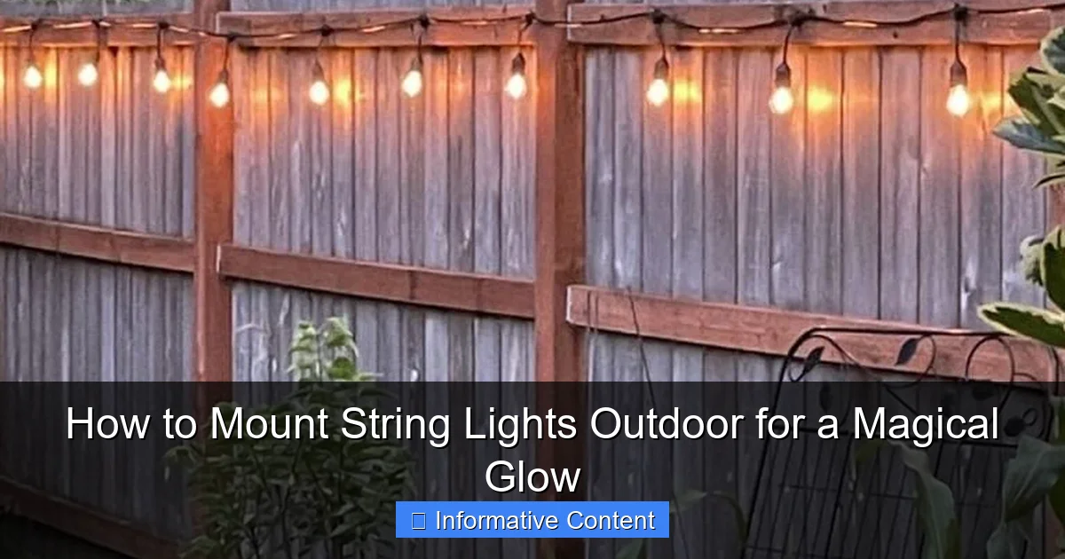 How to Mount String Lights Outdoor for a Magical Glow