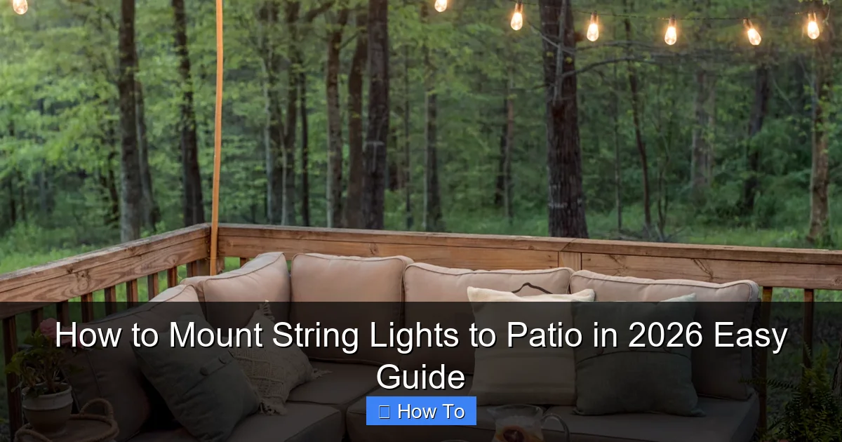 How to Mount String Lights to Patio in 2026 Easy Guide
