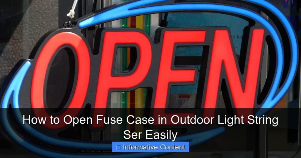 How to Open Fuse Case in Outdoor Light String Ser Easily