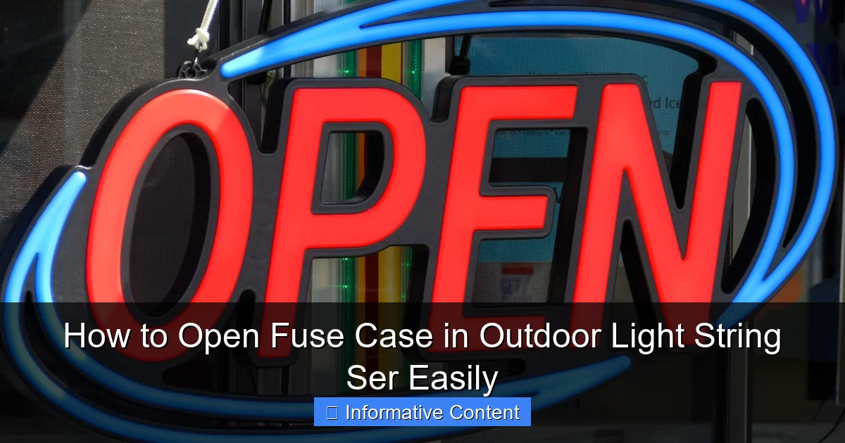 How to Open Fuse Case in Outdoor Light String Ser Easily