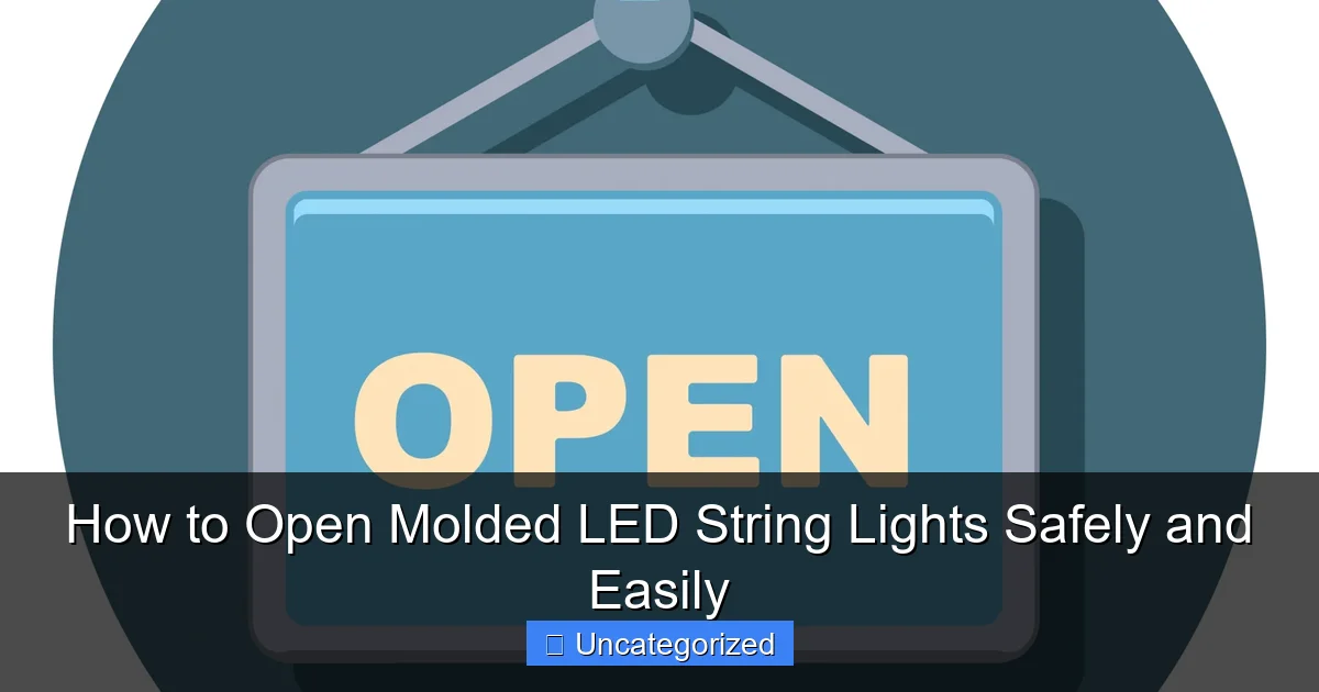 How to Open Molded LED String Lights Safely and Easily