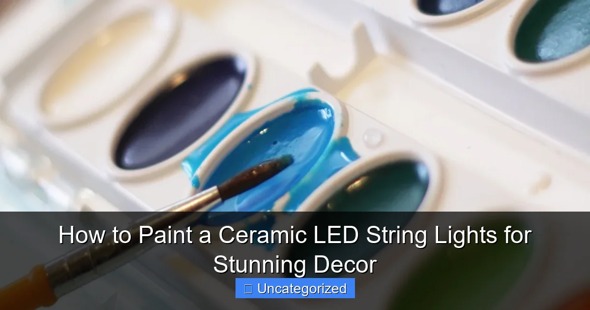 How to Paint a Ceramic LED String Lights for Stunning Decor