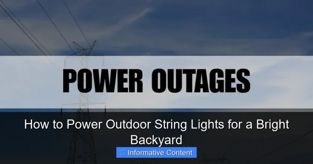 How to Power Outdoor String Lights for a Bright Backyard