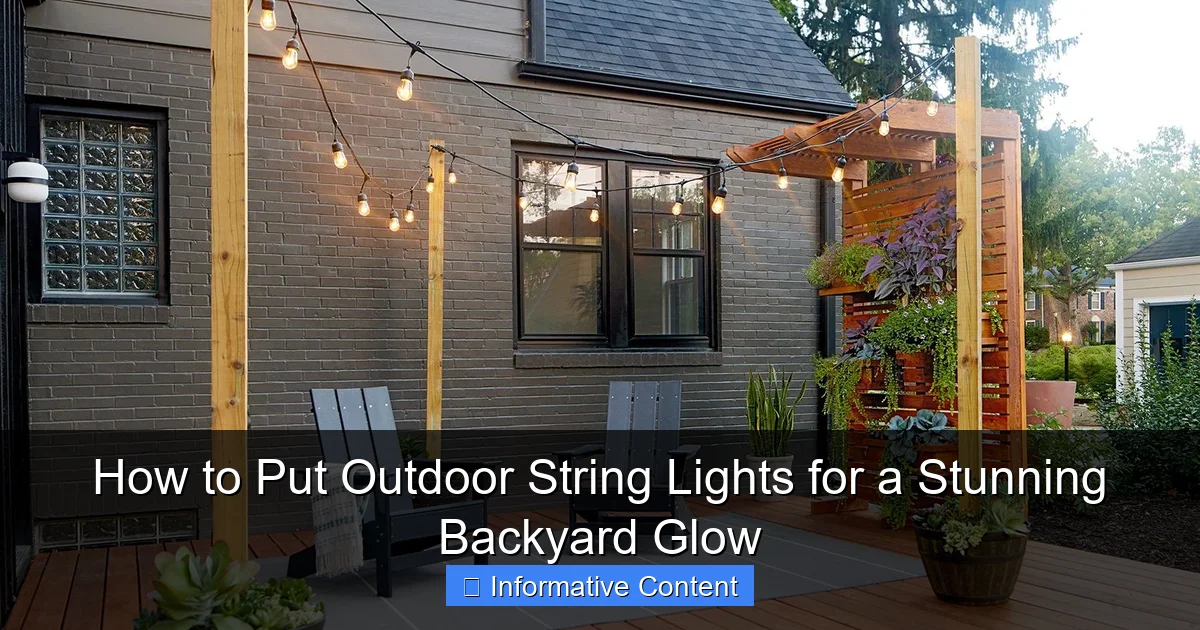 How to Put Outdoor String Lights for a Stunning Backyard Glow