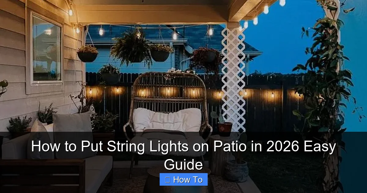 How to Put String Lights on Patio in 2026 Easy Guide