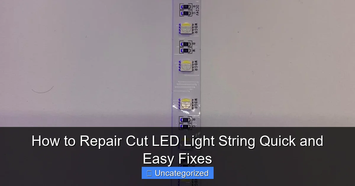 How to Repair Cut LED Light String Quick and Easy Fixes
