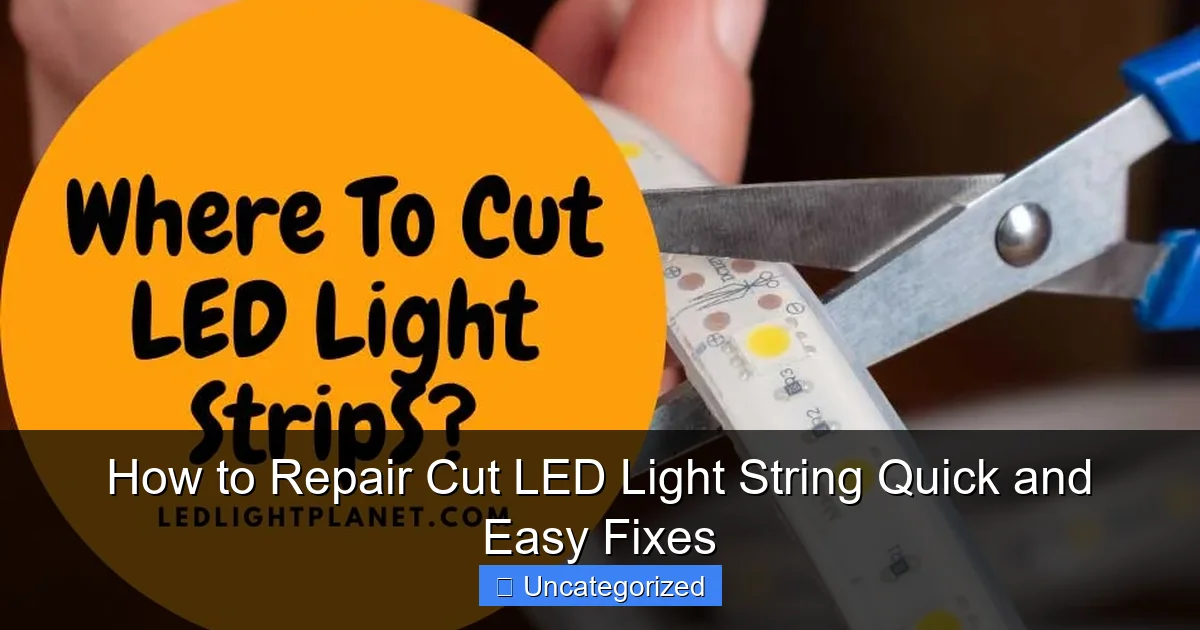 How to Repair Cut LED Light String Quick and Easy Fixes