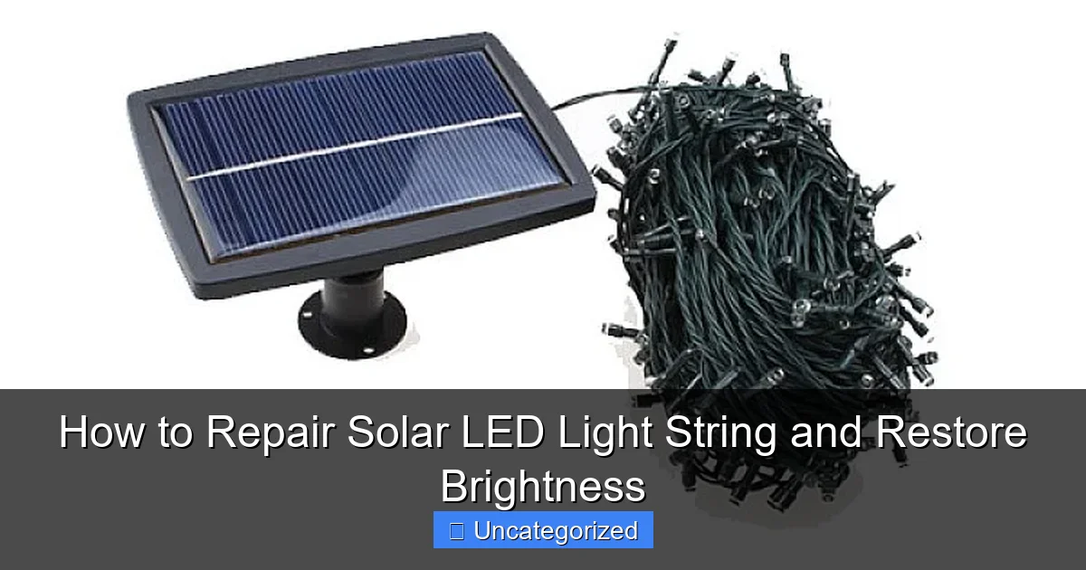 How to Repair Solar LED Light String and Restore Brightness