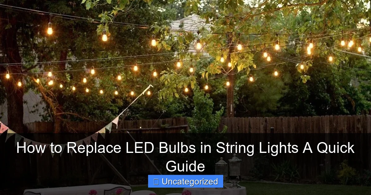 How to Replace LED Bulbs in String Lights A Quick Guide