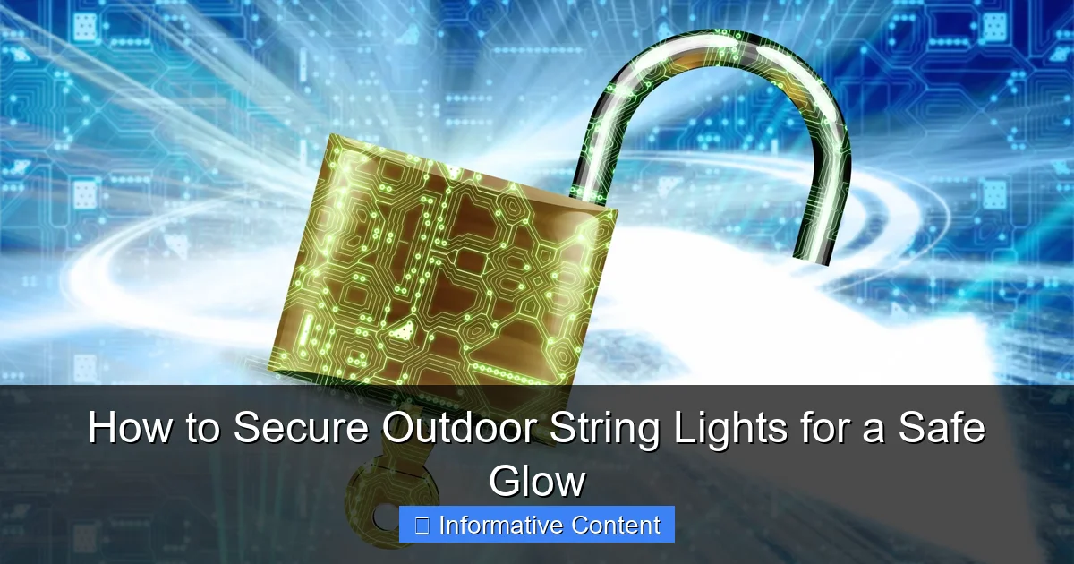 How to Secure Outdoor String Lights for a Safe Glow