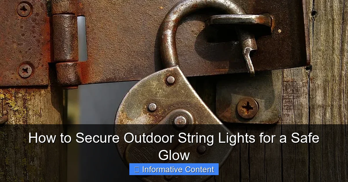 How to Secure Outdoor String Lights for a Safe Glow