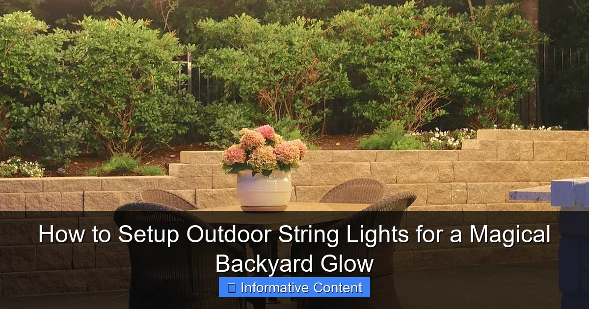 How to Setup Outdoor String Lights for a Magical Backyard Glow