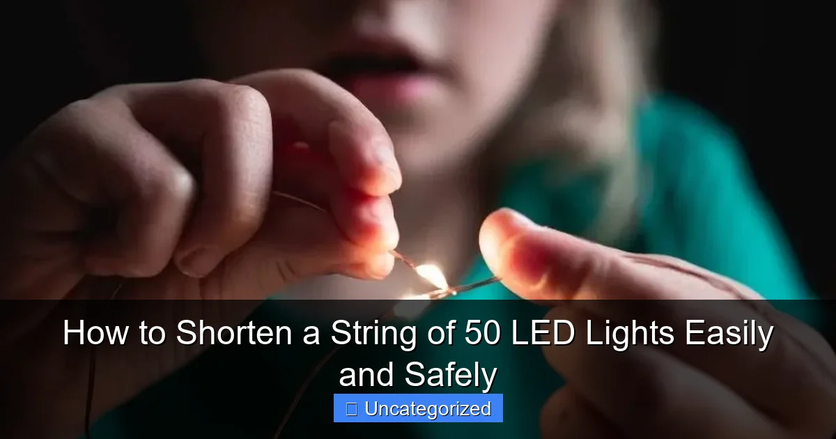 How to Shorten a String of 50 LED Lights Easily and Safely