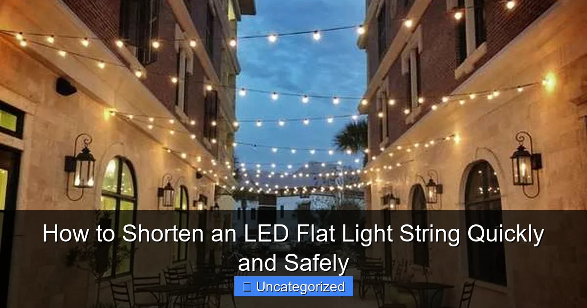 How to Shorten an LED Flat Light String Quickly and Safely