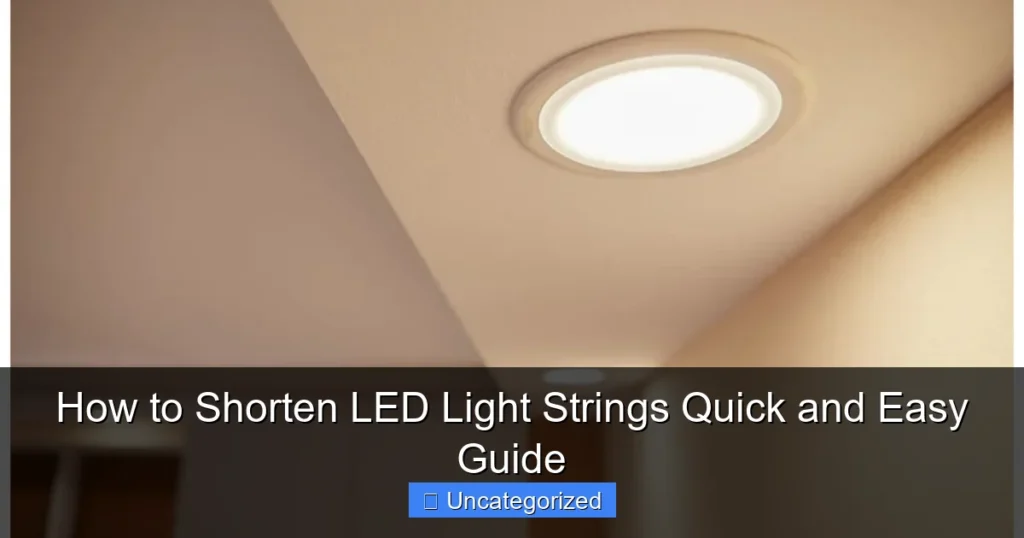 How to Shorten LED Light Strings Quick and Easy Guide