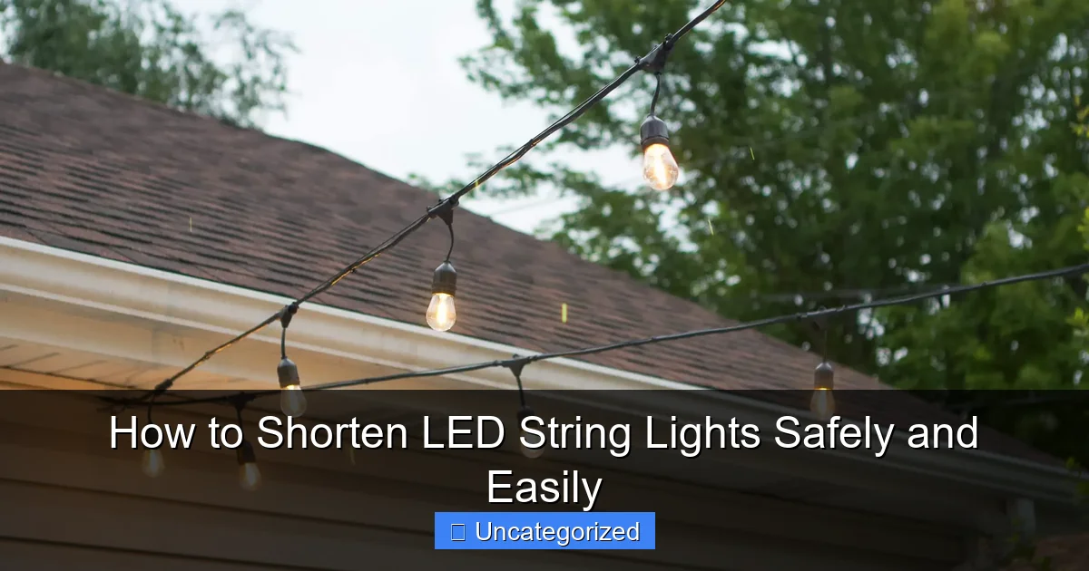 How to Shorten LED String Lights Safely and Easily