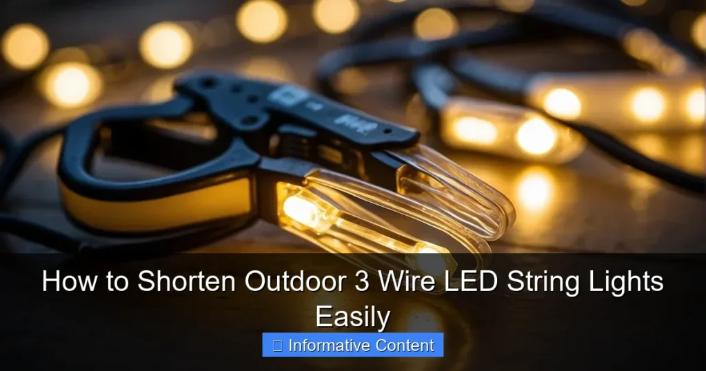 How to Shorten Outdoor 3 Wire LED String Lights Easily