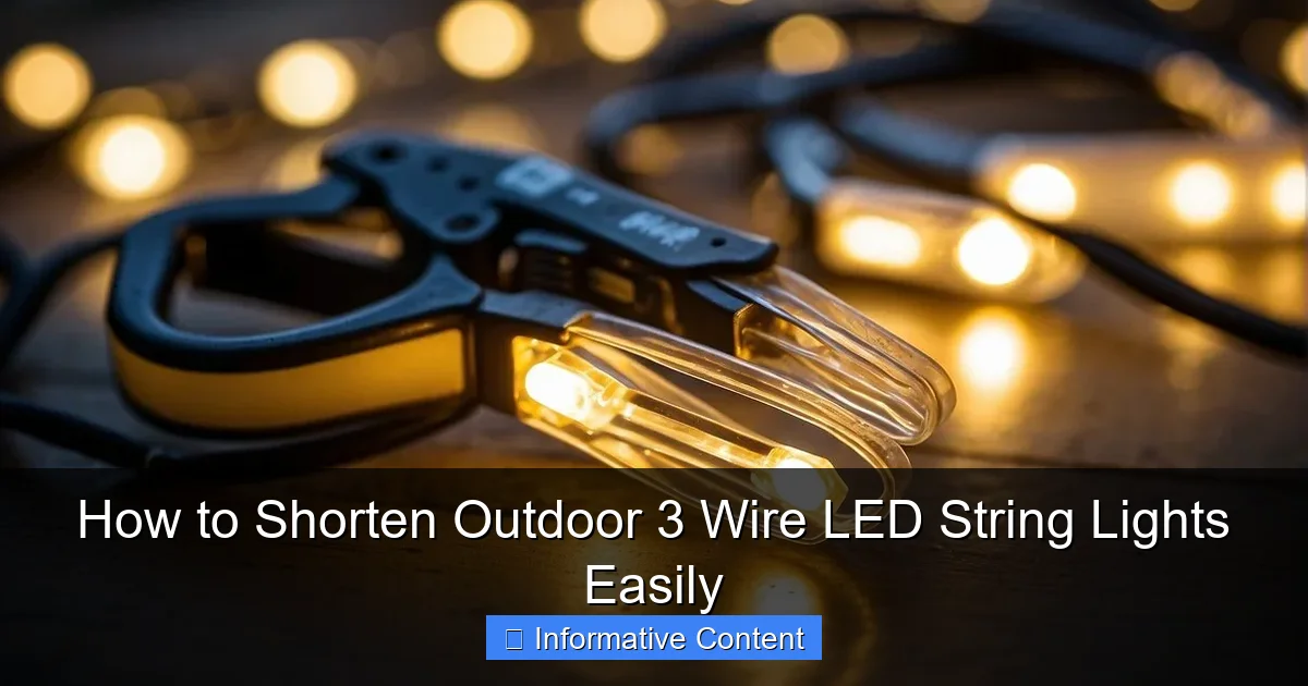How to Shorten Outdoor 3 Wire LED String Lights Easily
