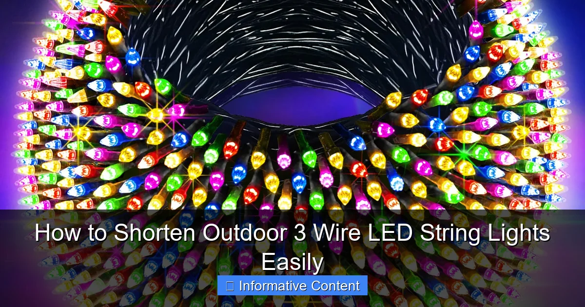 How to Shorten Outdoor 3 Wire LED String Lights Easily