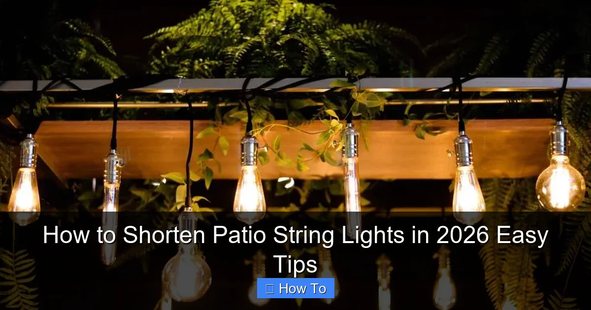 How to Shorten Patio String Lights in 2026 Easy Tips