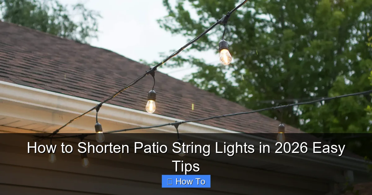 How to Shorten Patio String Lights in 2026 Easy Tips