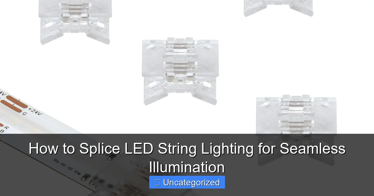 How to Splice LED String Lighting for Seamless Illumination