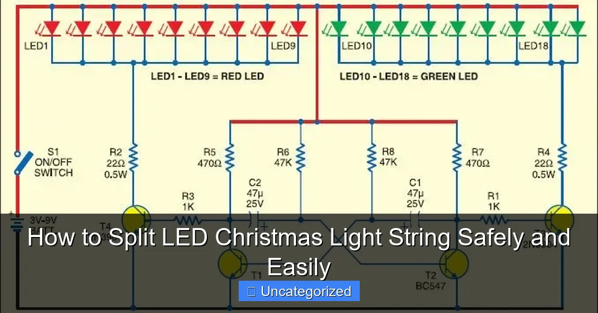 How to Split LED Christmas Light String Safely and Easily